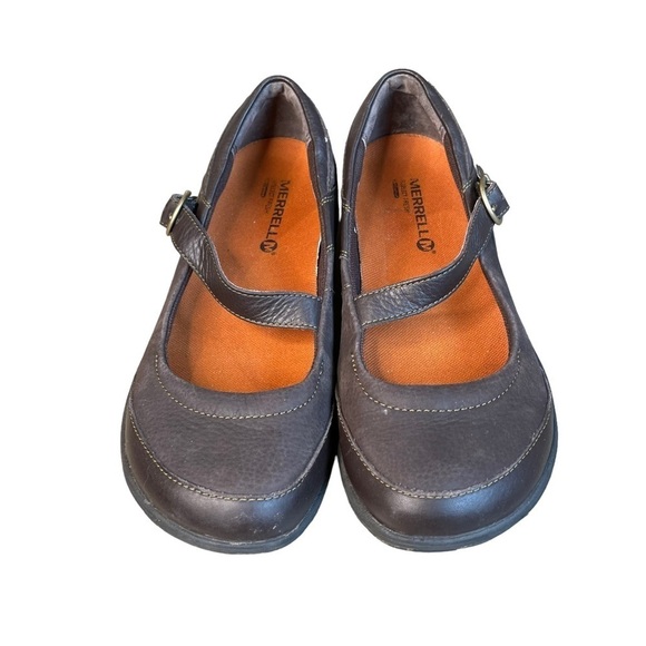 Merrell Dassie Mary Jane Shoes Espresso Brown Leather Slip On Womens Size 7.5 - Picture 6 of 11